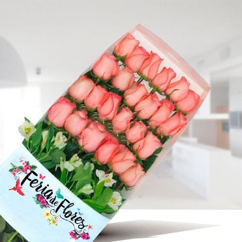 FL026 Caja de 24 Rosas Rosadas 1 1